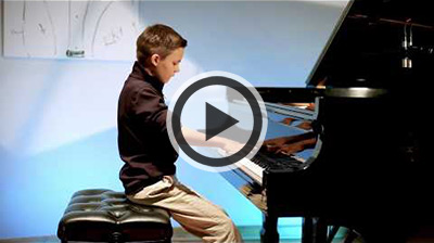 Piano Student Playing Rachmaninoff