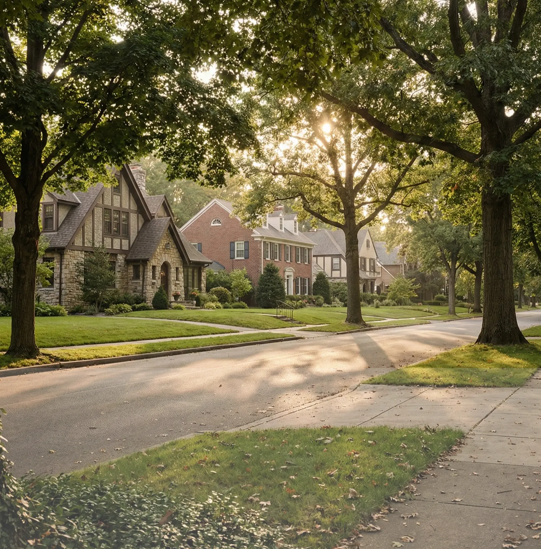 Tree-lined residential street in Roswell, GA — in-home piano lessons eliminate the commute